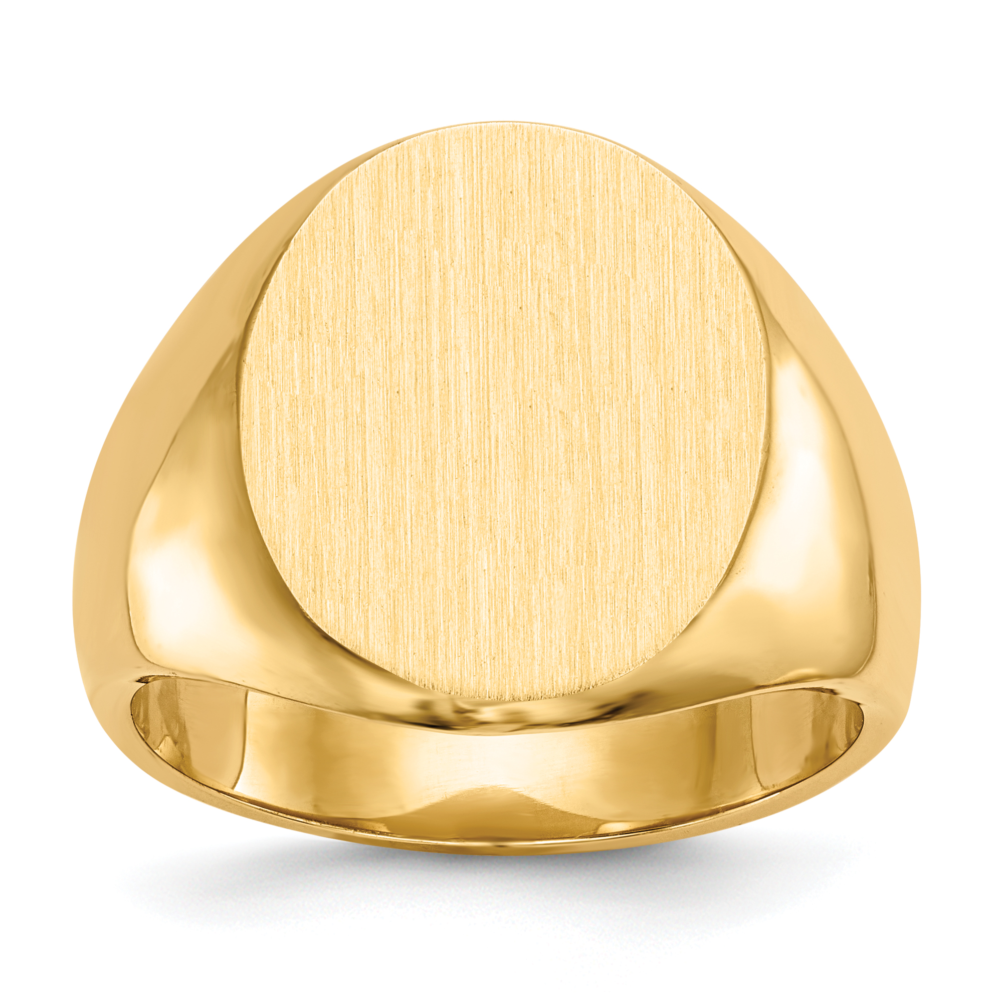 14k 14.5x17.5mm Closed Back Mens Signet Ring (RS126)