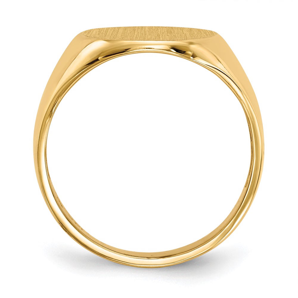14k 13.0x14.0mm Open Back Mens Signet Ring (RS133)