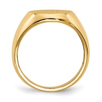 14K 13.5x16.0mm Oval Open Back Mens Signet Ring view 2