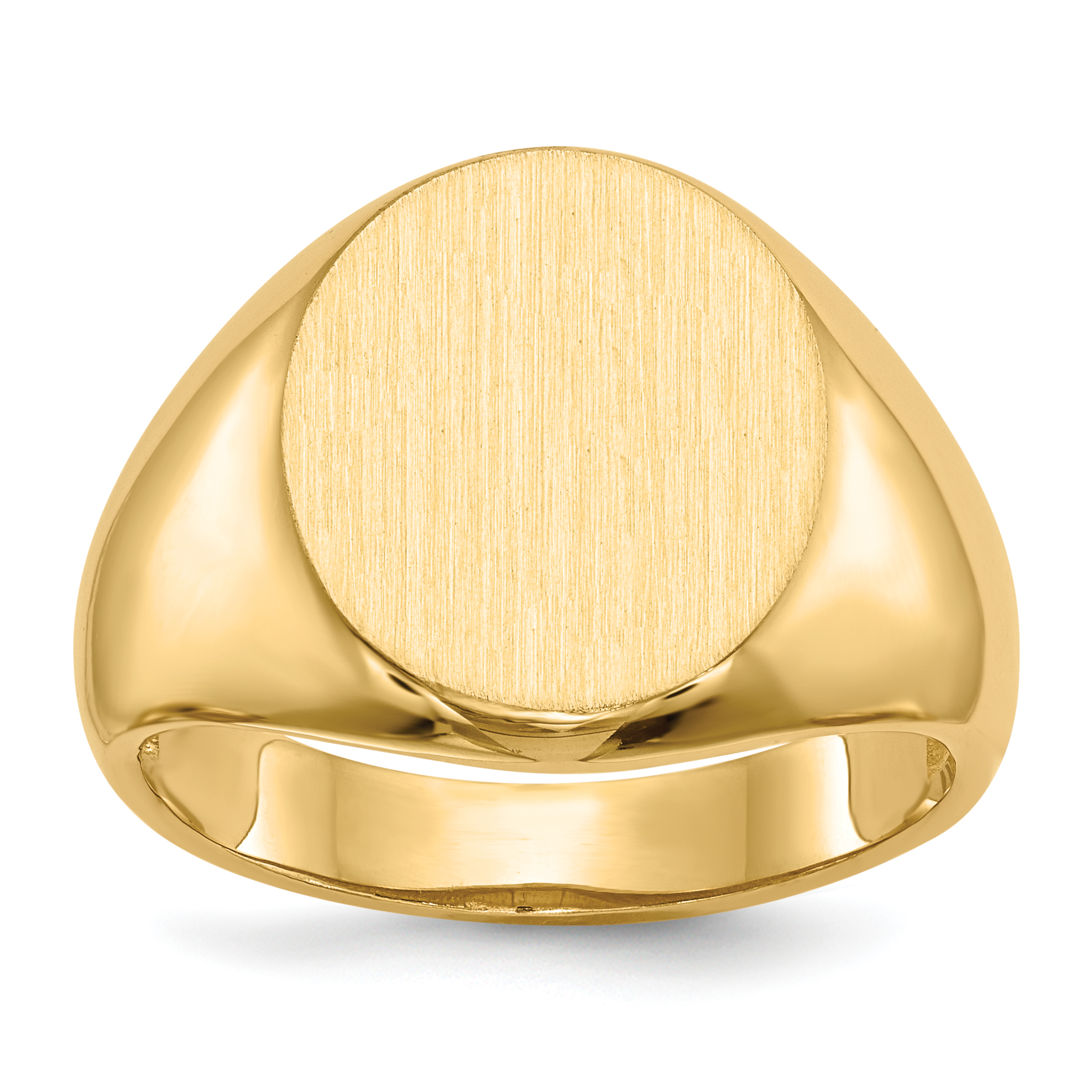 14k 13.5x16.0mm Open Back Mens Signet Ring (RS134)