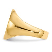 14K Yellow Gold 14.0 x18.0mm Oval Open Back Mens Signet Ring view 3
