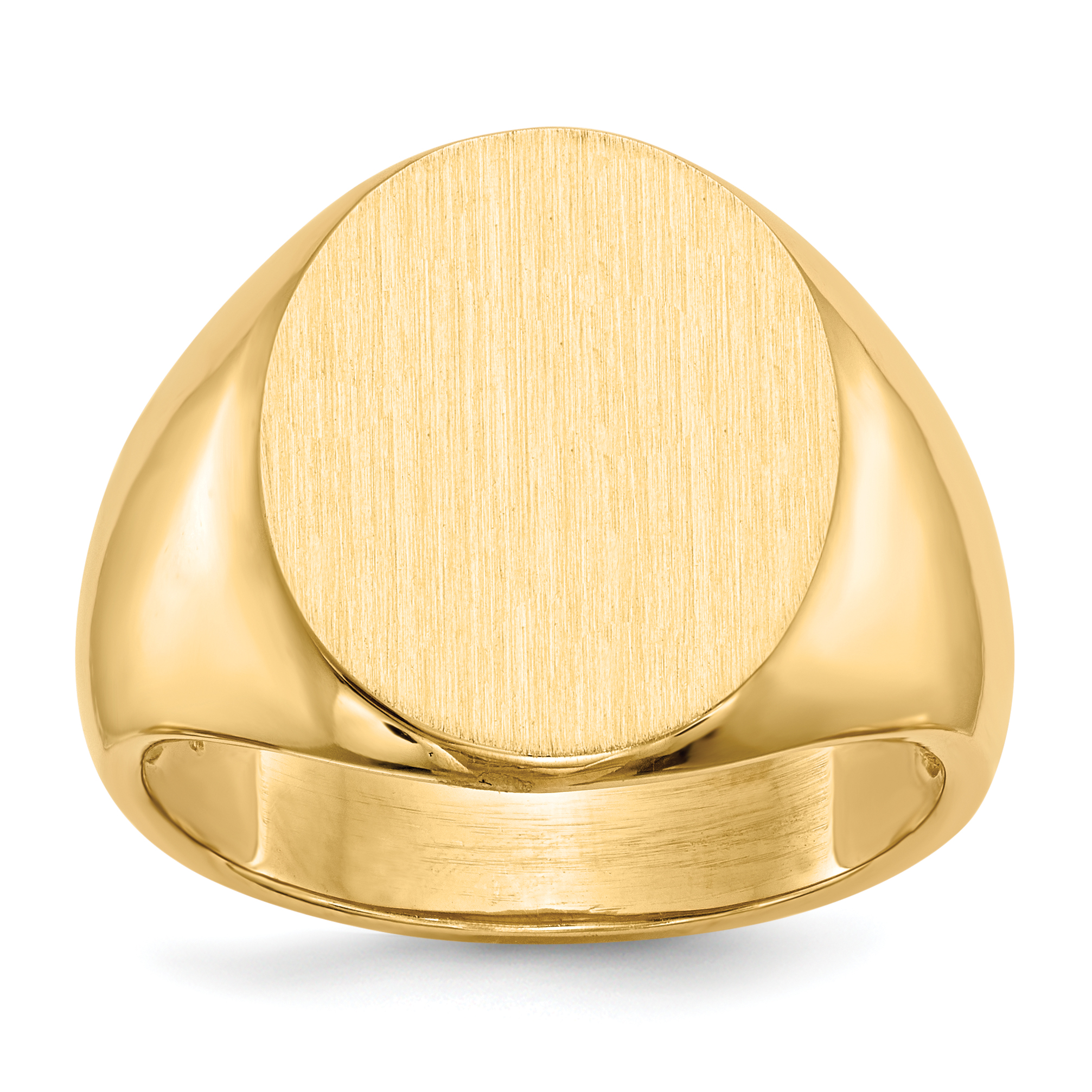 10k 18.5x14.0mm Open Back Men's Signet Ring (10RS135)