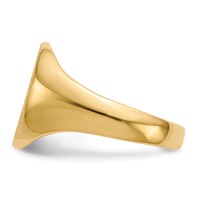 14K Yellow Gold 10.5x12.0mm Oval Closed Back Signet Ring view 3