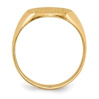 14K Yellow Gold 12.0x 13.5mm Oval Closed Back Signet Ring view 2