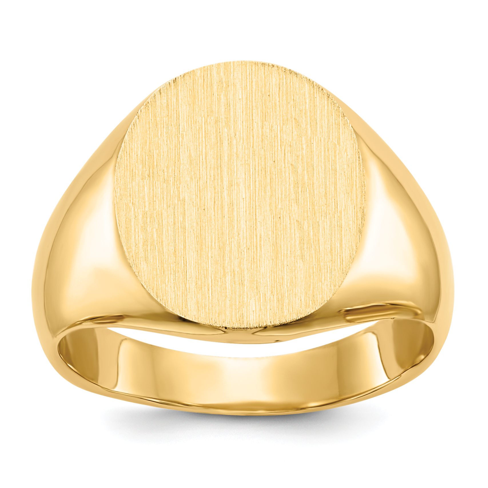 14k 12.5x14.0mm Closed Back Signet Ring (RS143)