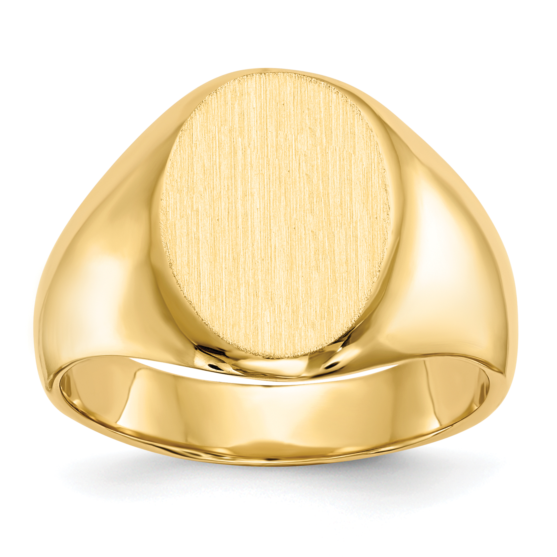 14k 11.0x15.0mm Closed Back Mens Signet Ring (RS144)