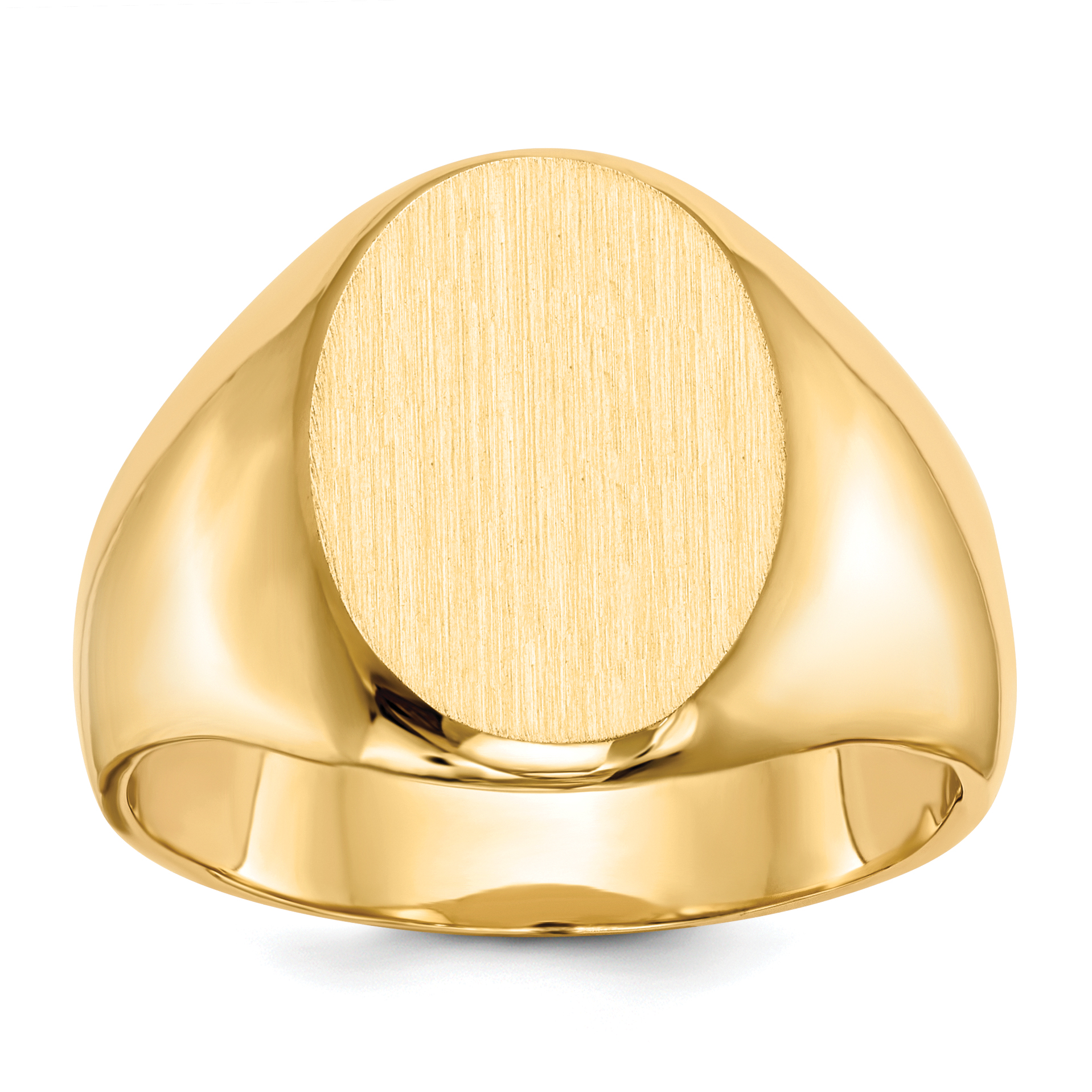 14k 11.5x16.0mm Closed Back Mens Signet Ring (RS145)