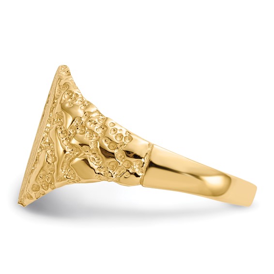 10k 11.0x9.0mm Closed Back Diamond Signet Ring Mounting