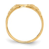 14K Yellow Gold 8.0x 10.0mm Oval Open Back Signet Ring view 2
