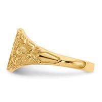 14K Yellow Gold 8.0x 10.0mm Oval Open Back Signet Ring view 3