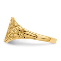 14K Yellow Gold 8.0x10.0mm Oval Closed Back Signet Ring view 3