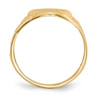 14K Yellow Gold 11.5x 15.0mm Oval Open Back Mens Nugget Signet Ring view 2