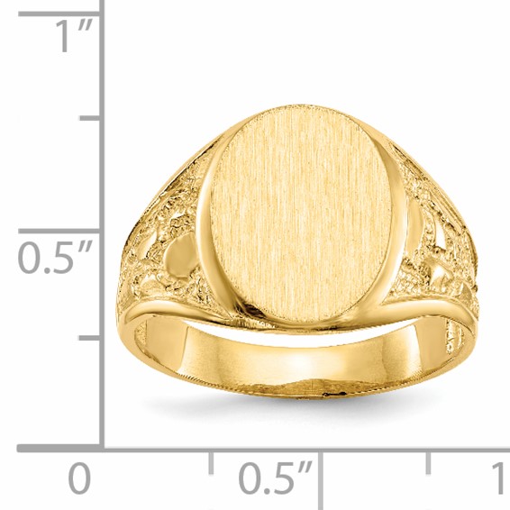 Polished Gold Fancy Signet Rings