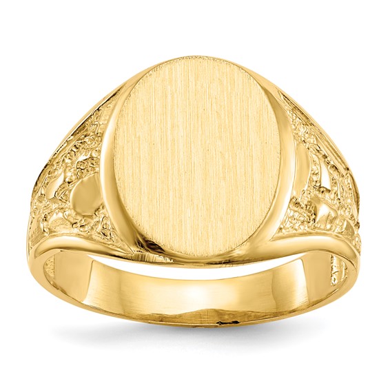 Polished Gold Fancy Signet Rings