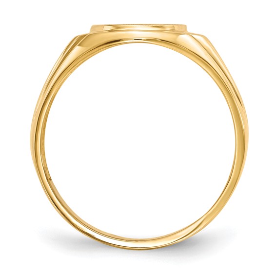 Gold Polished Diamond Signet Ring