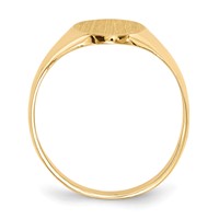 14K Yellow Gold 8.5x 12.0mm Oval Closed Back Signet Ring view 2