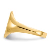 14K Yellow Gold 8.5x 12.0mm Oval Closed Back Signet Ring view 3