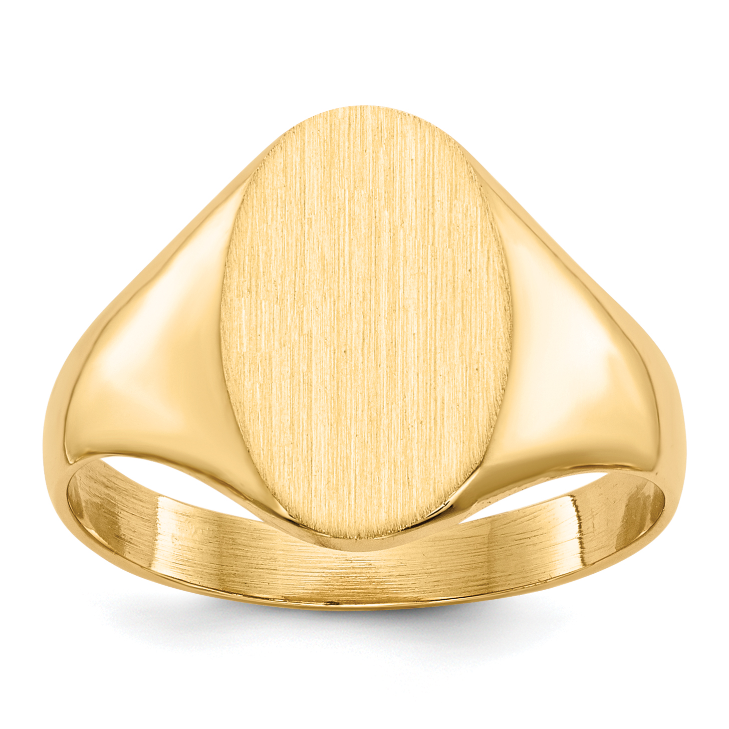 14k 8.5x12.0mm Closed Back Signet Ring (RS180)