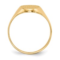 14K Yellow Gold 8.5x 14.0mm Oval Closed Back Signet Ring view 2