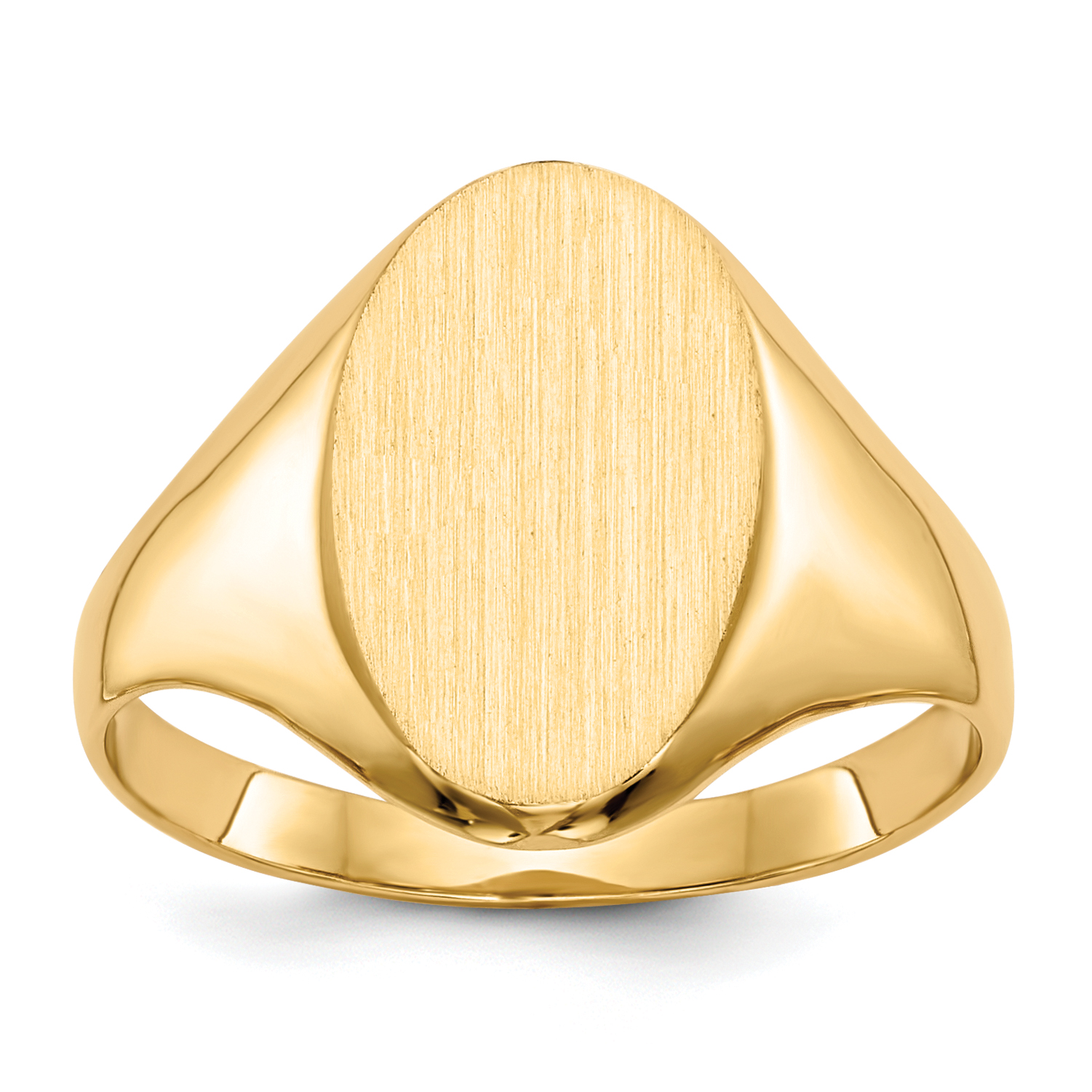 14k 8.5x14.0mm Closed Back Signet Ring (RS181)