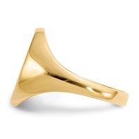 14K Yellow Gold 9.5x 12.5mm Closed Back Oval Signet Ring view 3