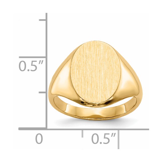 Gold Polished Children's Signet Rings