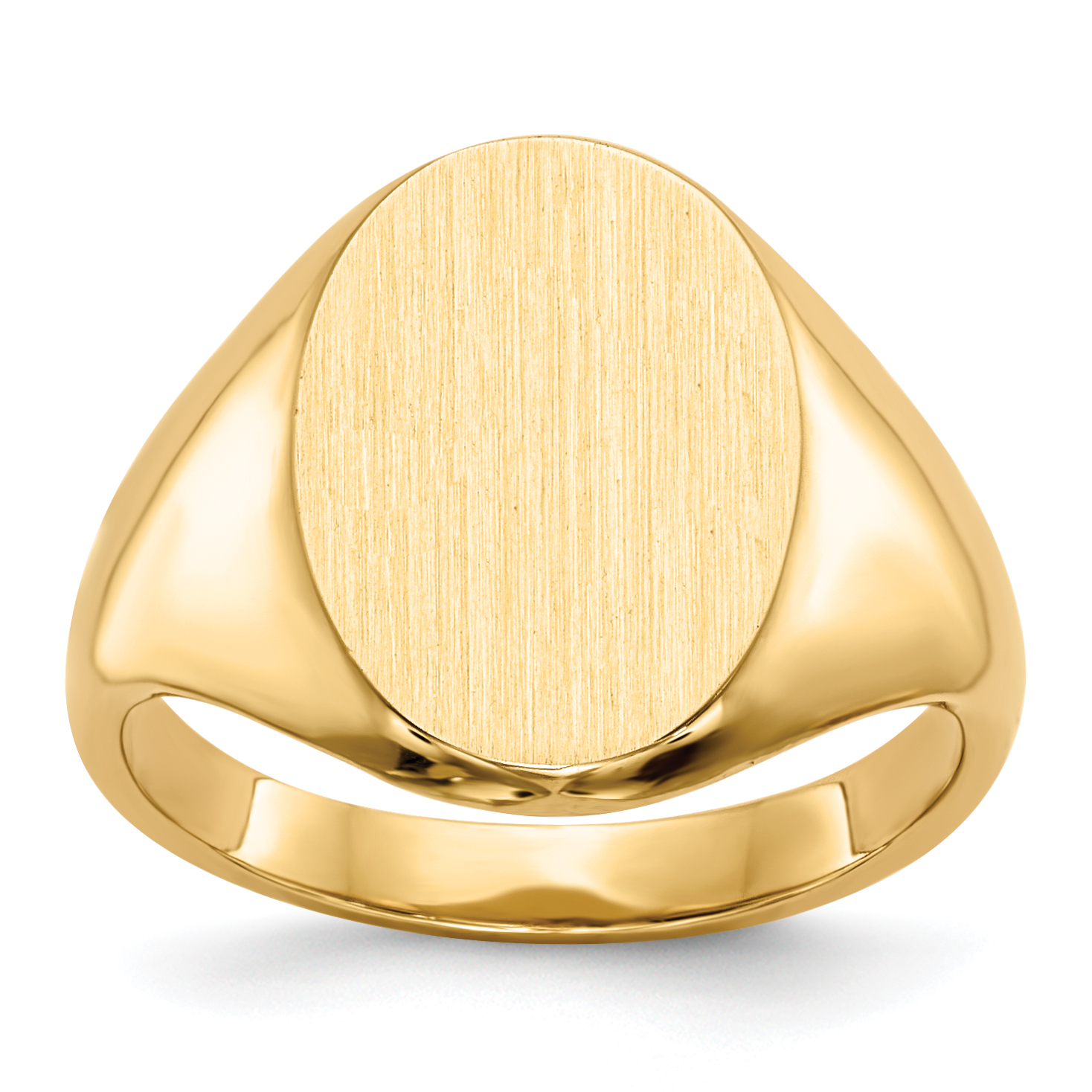 14k 9.5x12.5mm Closed Back Signet Ring (RS182)