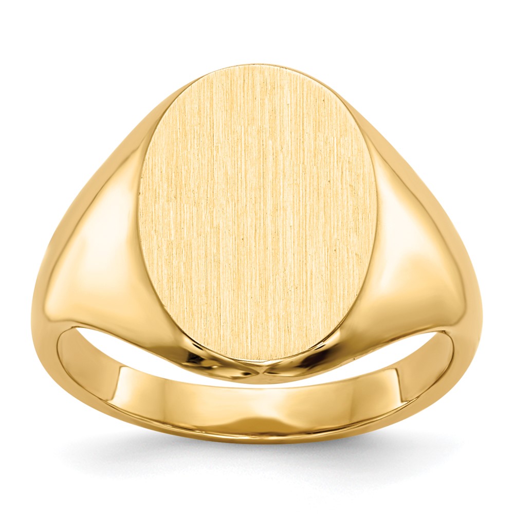 14k 9.5×12.5mm Closed Back Signet Ring