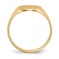 14K 10.0x14.0mm Oval Closed Back Signet Ring view 2