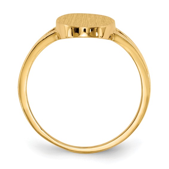 Gold Polished Closed Back Signet Ring
