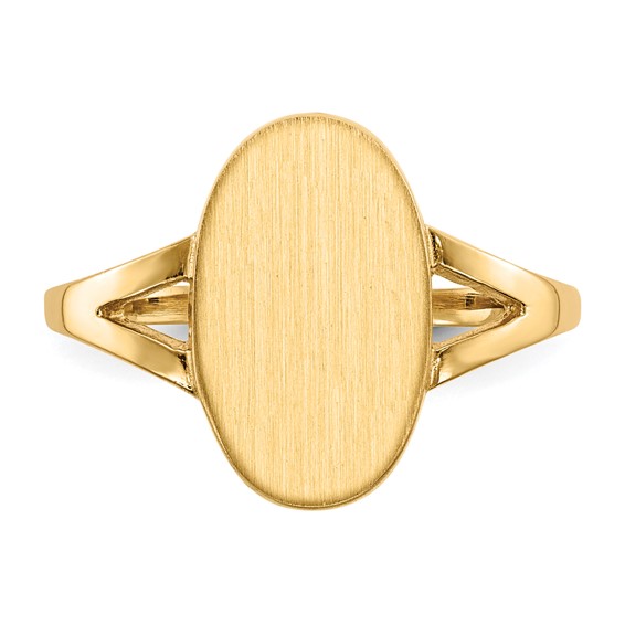 Gold Polished Closed Back Signet Ring