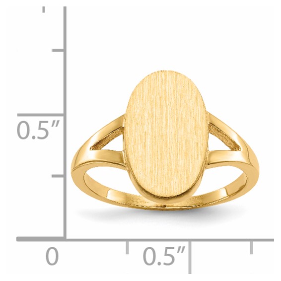 Gold Polished Closed Back Signet Ring