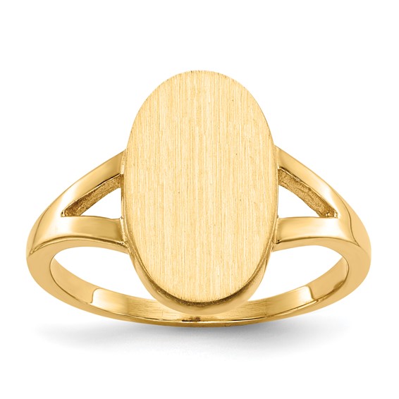 Gold Polished Closed Back Signet Ring