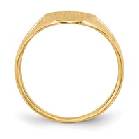 14K Yellow Gold 9.0x16.5mm Oval Closed Back Signet Ring view 2
