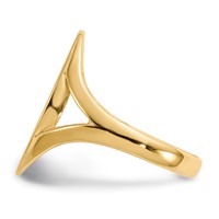14K Yellow Gold 9.0x16.5mm Oval Closed Back Signet Ring view 3
