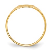 14K Yellow Gold 8.5x 12.0mm Oval Open Back Signet Ring view 2