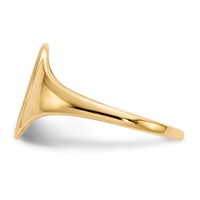14K Yellow Gold 8.5x 12.0mm Oval Open Back Signet Ring view 3
