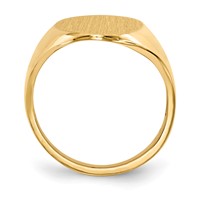 14K Yellow Gold 12.0x17.0mm Oval Open Back Signet Ring view 2