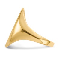 14K Yellow Gold 12.0x17.0mm Oval Open Back Signet Ring view 3