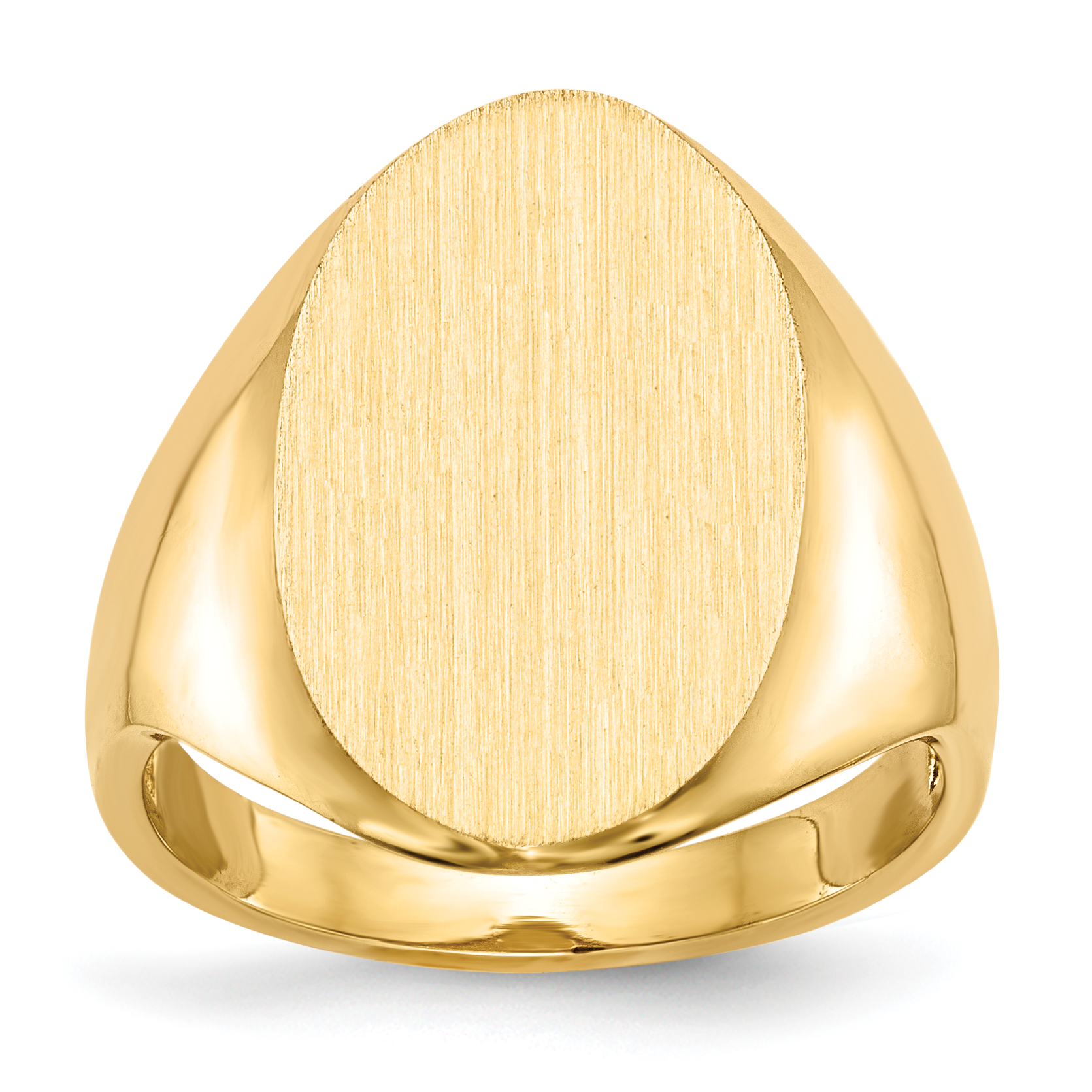 14k 12.0x17.0mm Open Back Signet Ring (RS187)