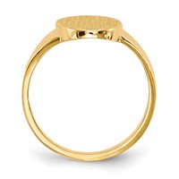 14K Yellow Gold 9.0x 14.5mm Oval Open Back Signet Ring view 2
