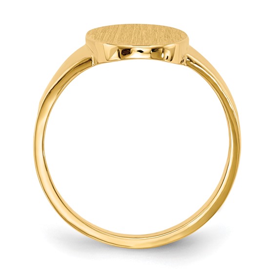 14k 9.0x14.5mm Oval Open Back Signet Ring