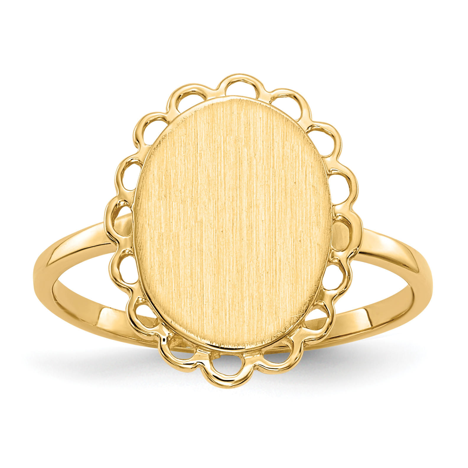 14k 9.0x12.0mm Open Back Signet Ring (RS192)