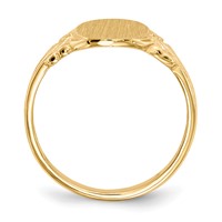 14K Yellow Gold 8.0x 10.0mm Oval Open Back Signet Ring view 2