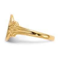 14K Yellow Gold 8.0x 10.0mm Oval Open Back Signet Ring view 3