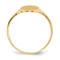 14K 8.5x14.0mm Oval Closed Back Signet Ring view 2