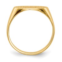 14K 6.25x11.5mm Closed Back Size 4 Oval Signet Ring view 2