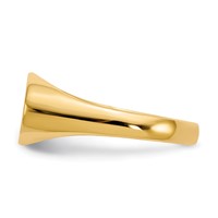 14K 6.25x11.5mm Closed Back Size 4 Oval Signet Ring view 3