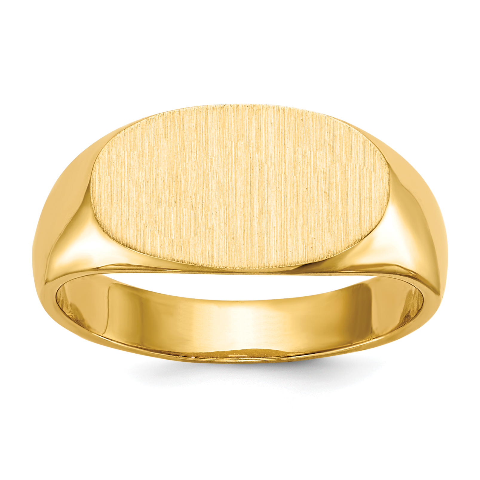 14k 13.5x7.0mm Closed Back Signet Ring (RS241)