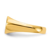 14K Yellow Gold 13.5x8.0mm East-West Oval Closed Back Signet Ring view 3
